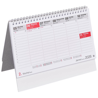 Artikelbild 5 für Heye Tischquerkalender Wochenplanung 2026, Artikelnummer 551067