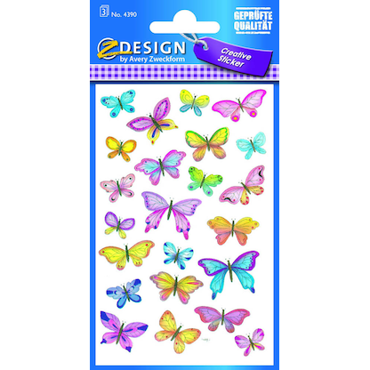 Artikelbild für AVERY Zweckform Aufkleber 4390 Schmetterlinge, 69 Etiketten, Artikelnummer 895938