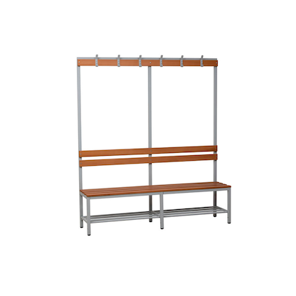 Artikelbild 23 für Gürkan Garderobenbank mit Haken und Schuhrost 109844 grau, buche Holz 200,0 cm, Artikelnummer 562847