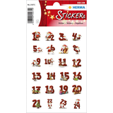 Artikelbild 1 für HERMA Adventskalenderzahlen Aufkleber mehrfarbig 72 St., Artikelnummer 966806