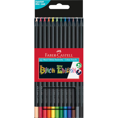 Artikelbild 11 für FABER-CASTELL Black Edition Buntstifte farbsortiert, 12 St., Artikelnummer 158061