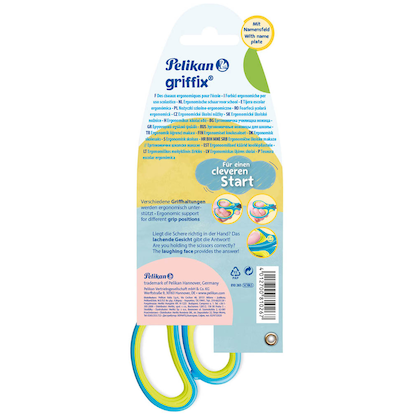 Artikelbild 4 für Pelikan Linkshänder-Papierschere griffix® blau-gelb 14,0 cm, Artikelnummer 708604