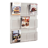 Artikelbild 1 für helit Wandprospekthalter transparent 9x DIN A4 9 Fächer, Artikelnummer 605758