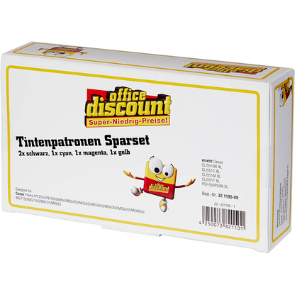 Artikelbild 2 für office discount schwarz, cyan, magenta, gelb Druckerpatronen kompatibel zu Canon PGI-550 XL BK, CLI-551 XL BK/C/M/Y, Artikelnummer 321195