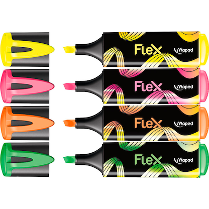 Artikelbild für maped FLUO PEPS FLEX Textmarker farbsortiert, 4 St., Artikelnummer 701712