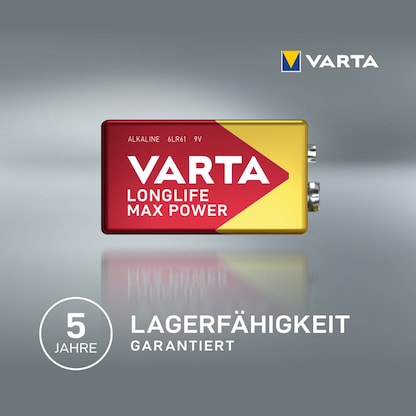Artikelbild 8 für VARTA Batterie LONGLIFE Max Power E-Block 9,0 V, Artikelnummer 583043