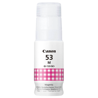 Artikelbild 10 für Canon GI-53 BK/C/M/Y/R/G schwarz, cyan, magenta, gelb, rot, grau Tintenflaschen, 6er-Set, Artikelnummer 876534