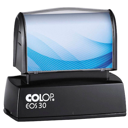 Artikelbild 2 für COLOP Textstempel, individualisierbar EOS 30 selbstfärbend blau, schwarz, rot mit Logo, 1 St., Artikelnummer 137497