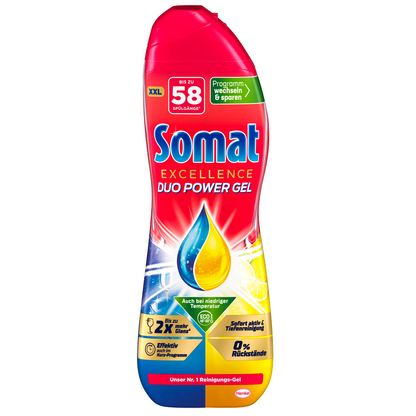 Artikelbild 20 für Somat EXCELLENCE DUO POWER Geschirrspüler-Gel 0,928 l, Artikelnummer 572287