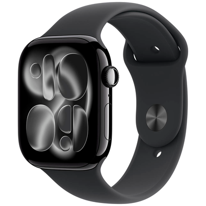 Artikelbild 24 für Apple Watch Series 11 46 mm Aluminium (GPS) Sportarmband M/L schwarz, diamantschwarz, Artikelnummer 714646