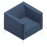 Artikelbild 1 für Quadrifoglio Besuchersessel Arte blau weiß Stoff, 1 St., Artikelnummer 462635