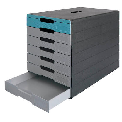 Artikelbild 23 für DURABLE Schubladenbox IDEALBOX PLUS grau/blau 776306, DIN A4 mit 7 Schubladen, Artikelnummer 142558