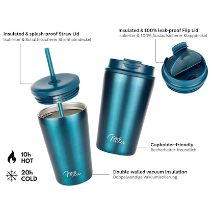 Artikelbild 9 für Milu Isolierbecher grünblaumetallic 500,0 ml, Artikelnummer 534187