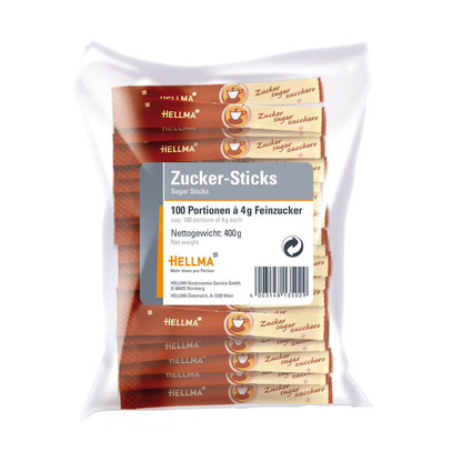 Artikelbild 2 für HELLMA Zuckersticks, 100x 4,0 g, Artikelnummer 284740