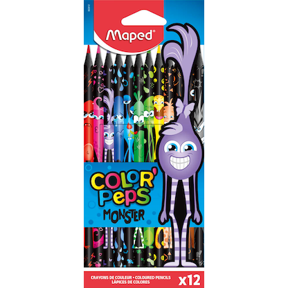 Artikelbild 1 für maped COLOUR'PEPS MONSTER Buntstifte farbsortiert, 12 St., Artikelnummer 303273