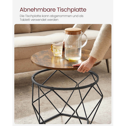 Artikelbild 10 für VASAGLE Couchtische-Set braun, Artikelnummer 289183