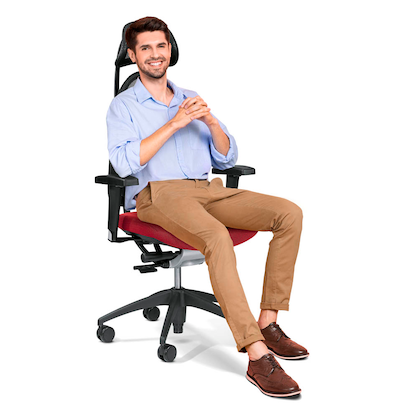 Artikelbild 4 für Topstar Bürostuhl Open Art® 2010, OPA0TBB20 Stoff rot, Gestell schwarz, Artikelnummer 546929