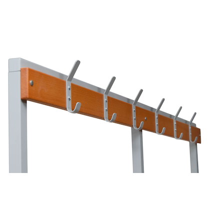 Artikelbild 3 für Gürkan Garderobenbank mit Haken und Schuhrost 109844 grau, buche Holz 200,0 cm, Artikelnummer 562847