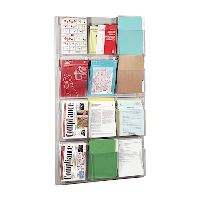 Artikelbild 16 für helit Wandprospekthalter transparent 12x DIN A4, Artikelnummer 605840