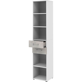 Artikelbild 1 für röhr Regalschrank direct.office, 859B641000 weiß, beton 40,0 x 34,4 x 212,5 cm, Artikelnummer 468062