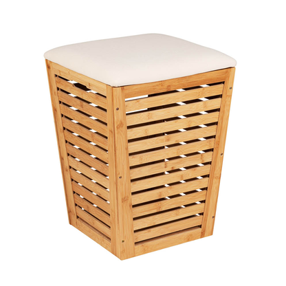 Artikelbild 3 für WENKO Badhocker mit Wäschesammler Bambusa 25143100 hellbraun, Artikelnummer 811127