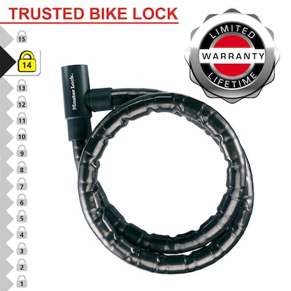 Artikelbild 3 für Master Lock® Fahrradschloss 8115EURDPS schwarz 1,2 m, Artikelnummer 727341