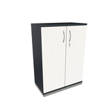 Artikelbild 1 für fm Aktenschrank Sidney, 4260429764600 lavagrau, weiß 2 Fachböden 80,0 x 44,2 x 113,3 cm, Artikelnummer 411647