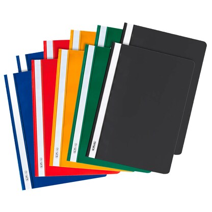Artikelbild für 10 herlitz Schnellhefter Kunststoff farbsortiert DIN A4, Artikelnummer 574036