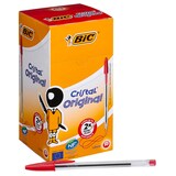 Artikelbild 1 für BIC Kugelschreiber Cristal transparent, Schreibfarbe: rot, 50 St., Artikelnummer 831503