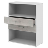 Artikelbild 1 für röhr Regalschrank direct.office, 859B381000 weiß, beton 80,0 x 34,4 x 107,2 cm, Artikelnummer 468104