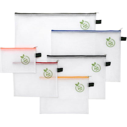 Artikelbild 2 für FolderSys Reißverschlussbeutel transparent/farbsortiert 0,20 mm, 1 Set, Artikelnummer 592653