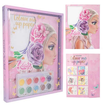 Artikelbild 4 für DEPESCHE TOPModel Colour me up Wasserfarbkasten 10 Bogen Aquarell-Papier, 2 Pinsel und eine anschauliche Anleitung mit Farbkunde, Artikelnummer 843601