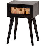 Artikelbild 1 für WOHNLING Nachttisch Massivholz schwarz 40,0 x 30,0 x 60,0 cm, Artikelnummer 314672