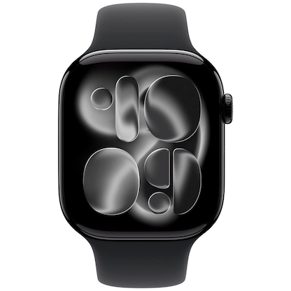 Artikelbild 2 für Apple Watch Series 11 46 mm Aluminium (GPS) Sportarmband M/L schwarz, diamantschwarz, Artikelnummer 714646