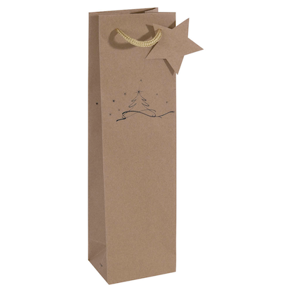Artikelbild für 5 SIGEL Geschenktüten für Flaschen Christmas tree Motiv 10,0 x 35,0 cm, Artikelnummer 738052