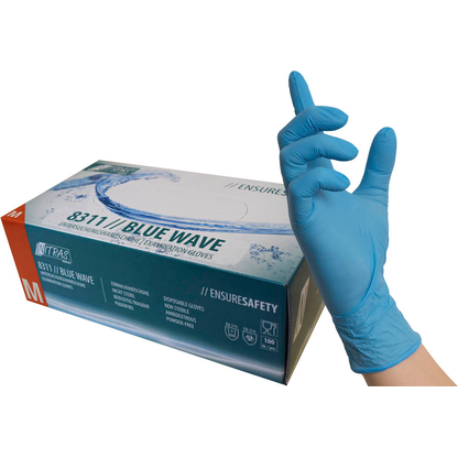 Artikelbild 12 für NITRAS MEDICAL unisex Einmalhandschuhe BLUE WAVE blau Größe M, 100 St., Artikelnummer 684831