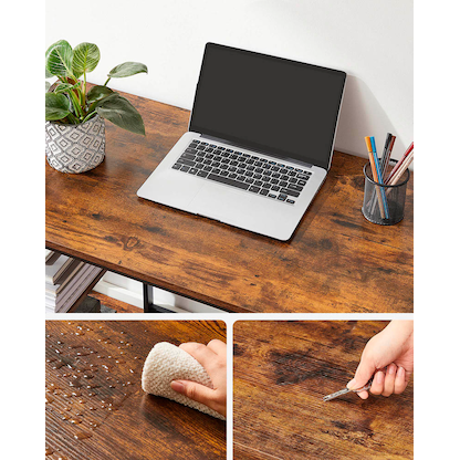 Artikelbild 9 für VASAGLE Schreibtisch braun rechteckig, 4-Fuß-Gestell schwarz 100,0 x 50,0 cm, Artikelnummer 290519