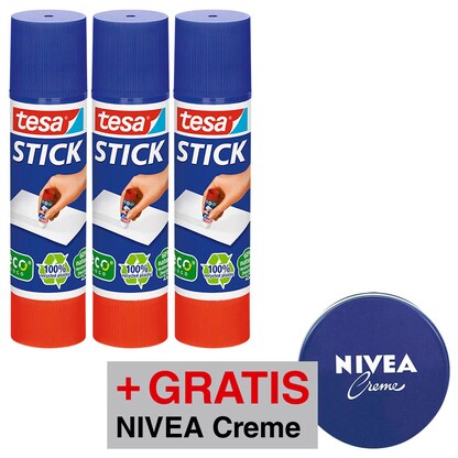 Artikelbild 11 für AKTION: 3 tesa STICK Klebestifte 20,0 g + GRATIS NIVEA Creme, 30 ml, Artikelnummer 345942