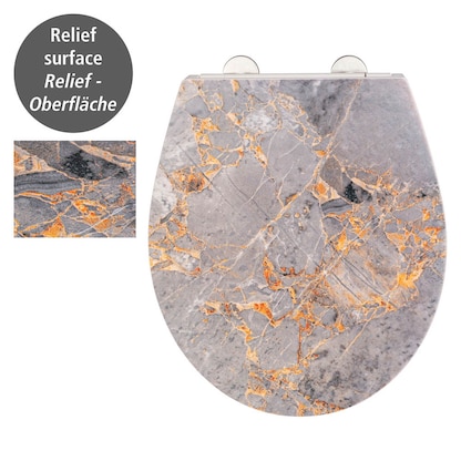 Artikelbild 3 für WENKO WC-Sitz mit Absenkautomatik Grey Marble mehrfarbig, Artikelnummer 816167