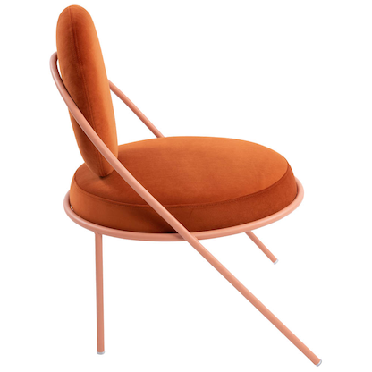 Artikelbild 2 für meet powered by PAPERFLOW Sessel SATURNE rost rosa Stoff, 1 St., Artikelnummer 231906
