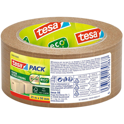 Artikelbild 23 für tesa Packband tesapack® Papier Ultra Strong fadenverstärkt braun 50,0 mm x 25,0 m 1 Rolle, Artikelnummer 847034
