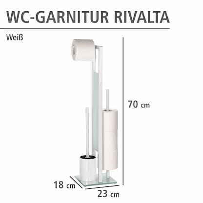 Artikelbild 2 für WENKO WC-Garnitur Rivalta weiß Metall, Artikelnummer 665632