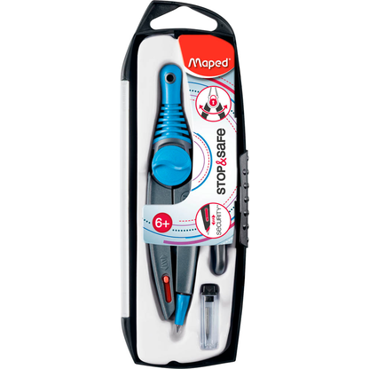 Artikelbild 2 für maped Zirkel STOP&SAFE blau, lila oder rot, Artikelnummer 701643