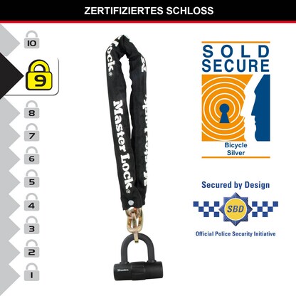 Artikelbild 2 für Master Lock® Fahrradschloss 8234EURDPRO schwarz 90,0 cm, Artikelnummer 727463