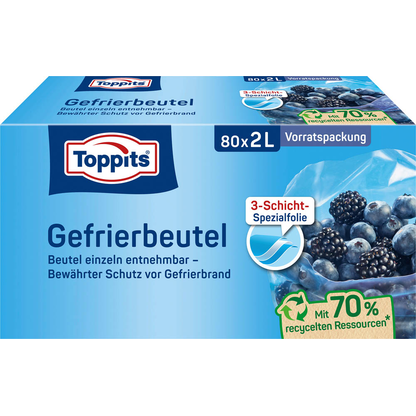 Artikelbild 15 für 80 Toppits Gefrierbeutel 2,0 l, Artikelnummer 441747