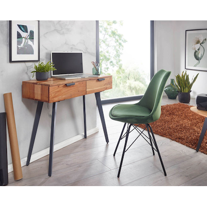 Artikelbild 2 für WOHNLING Schreibtisch braun rechteckig, 4-Fuß-Gestell braun 90,0 x 36,0 cm, Artikelnummer 541072