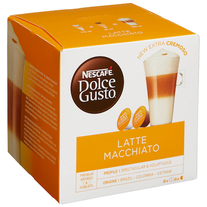 Artikelbild 2 für NESCAFÉ DOLCE GUSTO® LATTE MACCHIATO Kaffeekapseln, Arabicabohnen 8 Portionen, Artikelnummer 308137