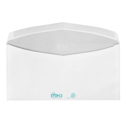 Artikelbild 2 für ÖKI Kuvertierhüllen Natur DIN lang mit Fenster recycling-weiß nassklebend 1.000 St., Artikelnummer 337566