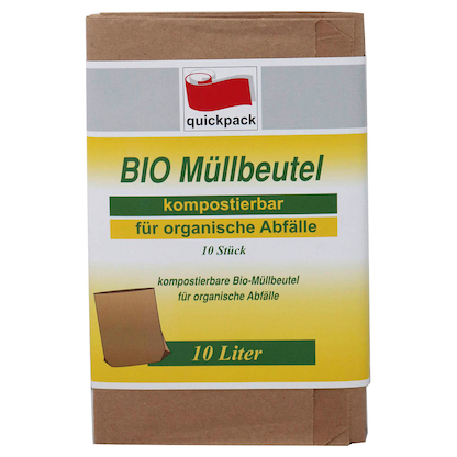 Artikelbild 1 für quickpack Biomüllbeutel 10,0 l braun 2,0 mm, 10 St., Artikelnummer 148847