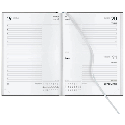 Artikelbild 3 für Lediberg Buchkalender Tagesplaner 2026 schwarz, Artikelnummer 551038